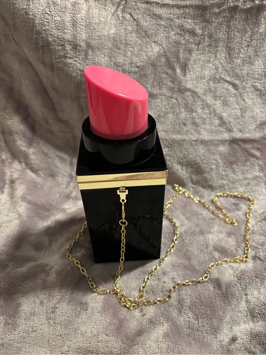 Handbags - Pink & Black Lipstick Purse 💄